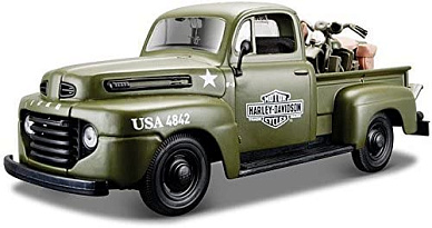 Ford F-1 1948 + Harley-Davidson WLA Flathead 1942